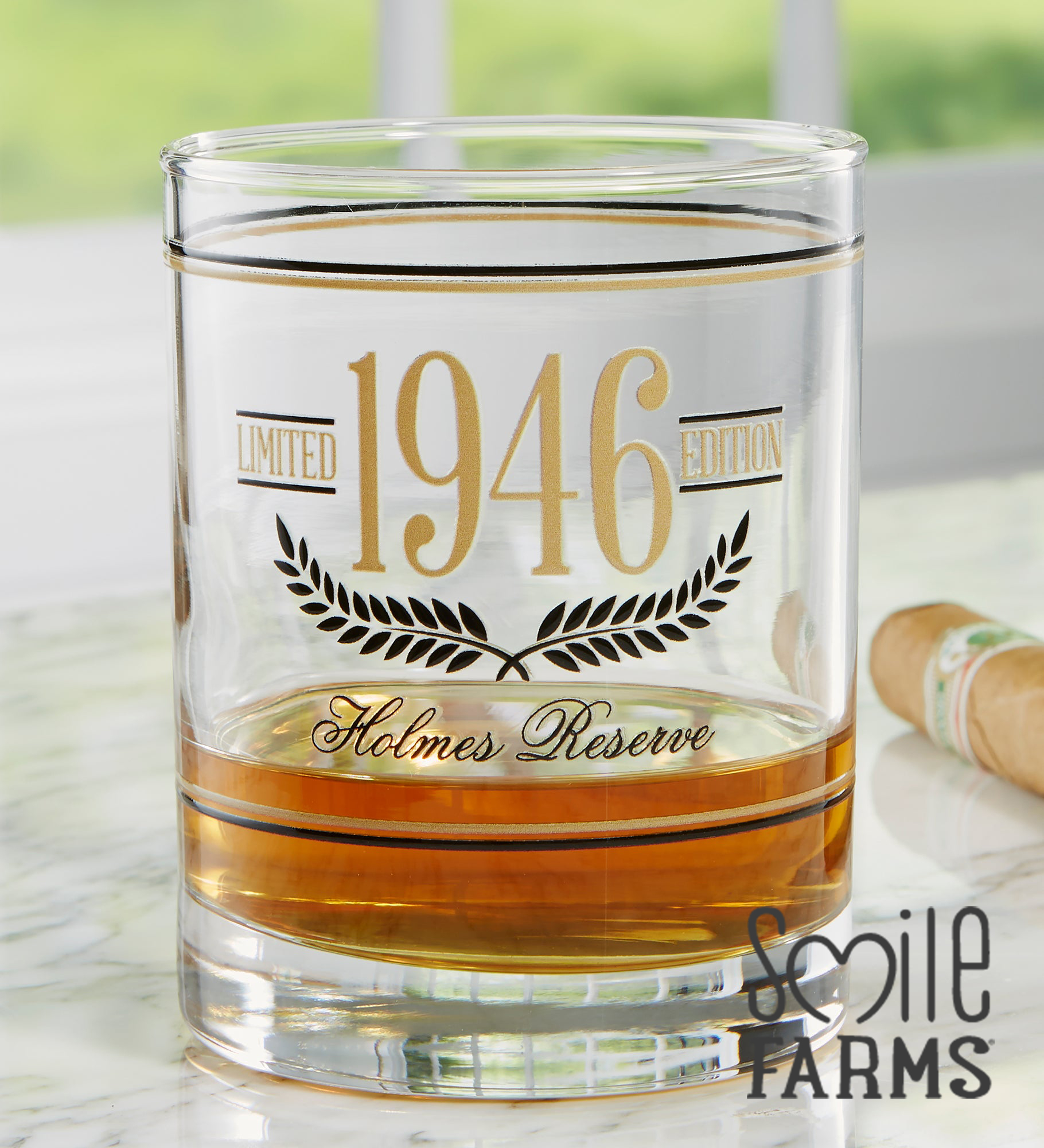 Aged To Perfection Personalized Birthday Whiskey Glass